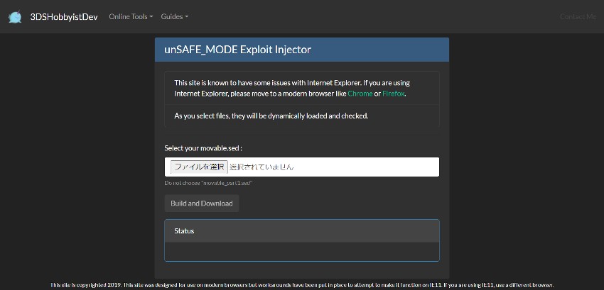 15.unSAFE_MODE Exploit Injector→ファイルを選択をクリック