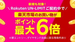 6/1スタート！楽天モバイルのポイント6倍エントリー方法