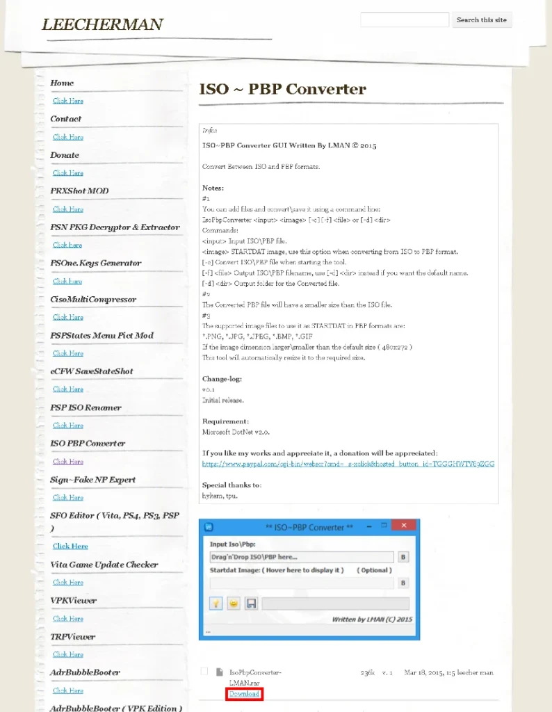 ISO-PSPコンバーターをダウンロード
