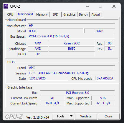 マザーボード情報